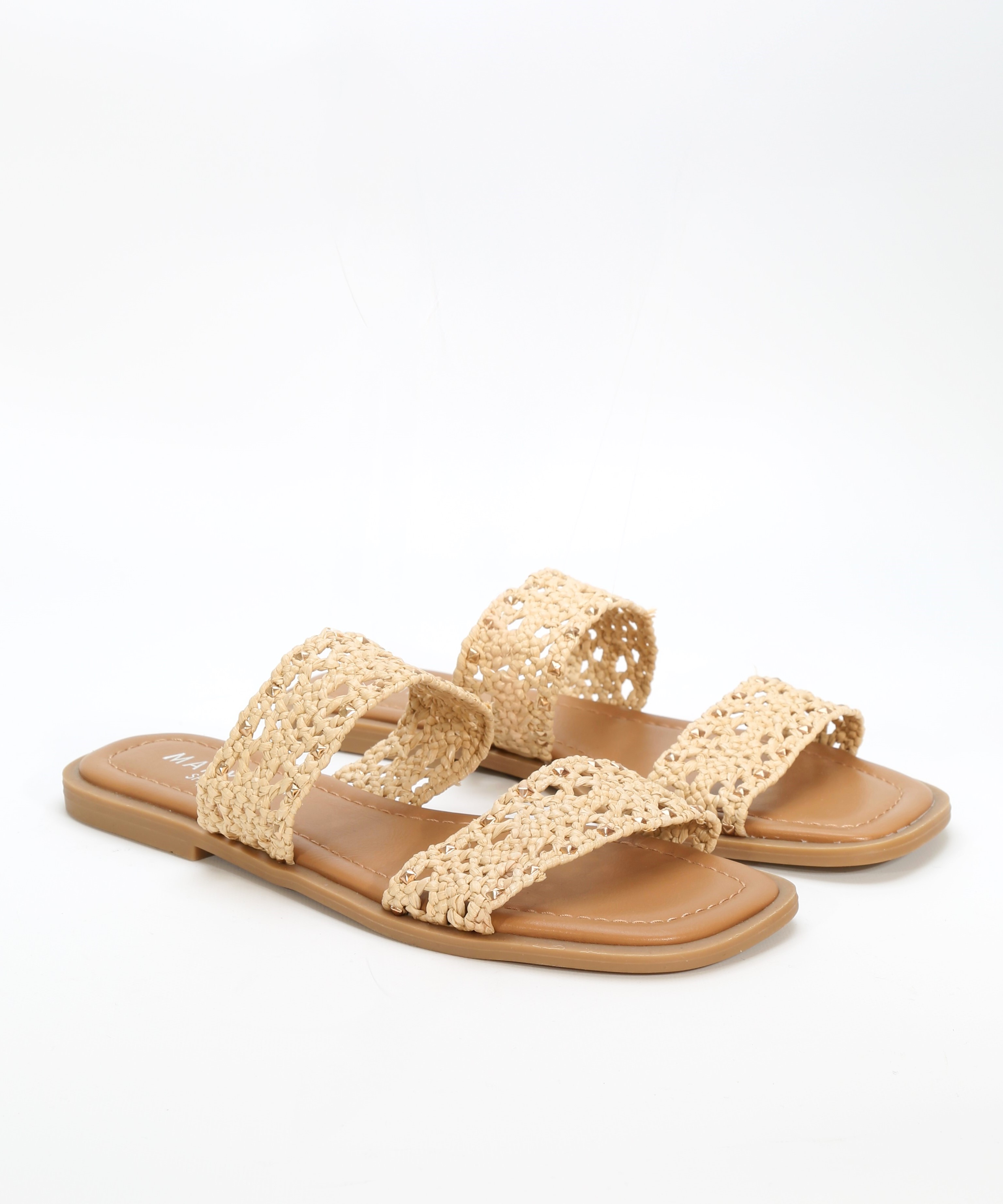 Sandalias planas rejilla tachas image number null